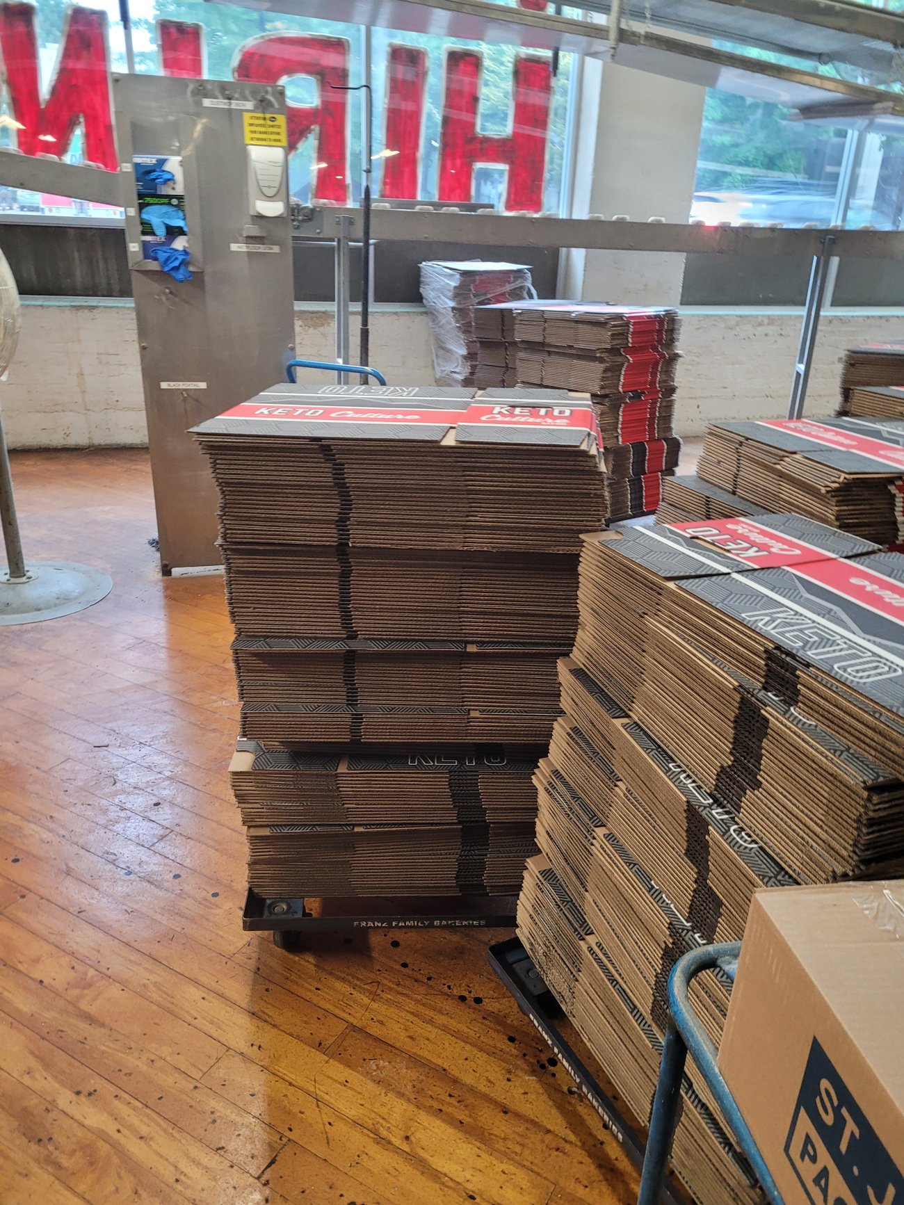 Commercial wood floor in a busy Portland retail space